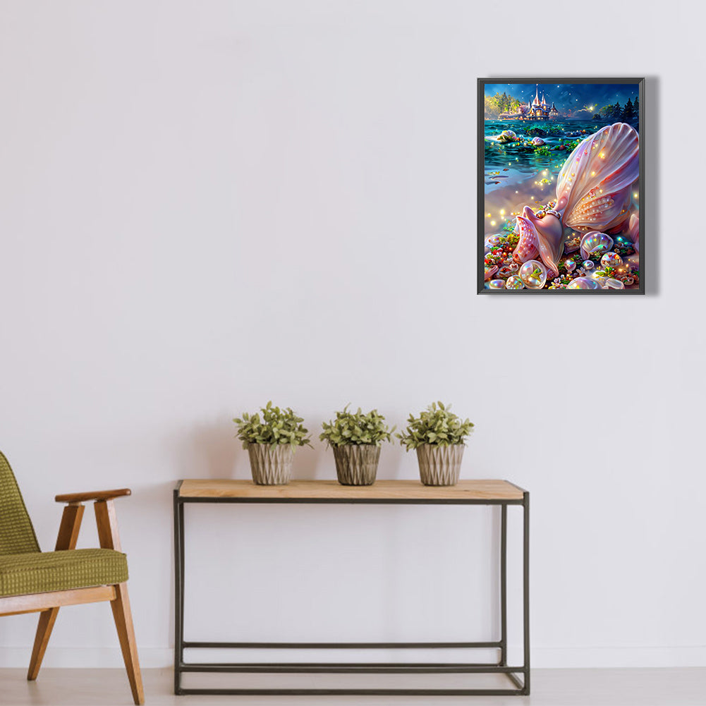 Beach Pearl Shell - Full Square Drill Diamond Painting 30*40CM