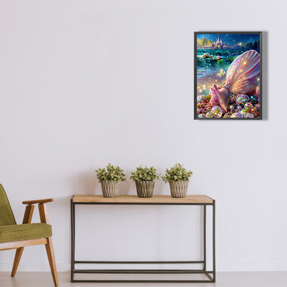 Beach Pearl Shell - Full Square Drill Diamond Painting 30*40CM