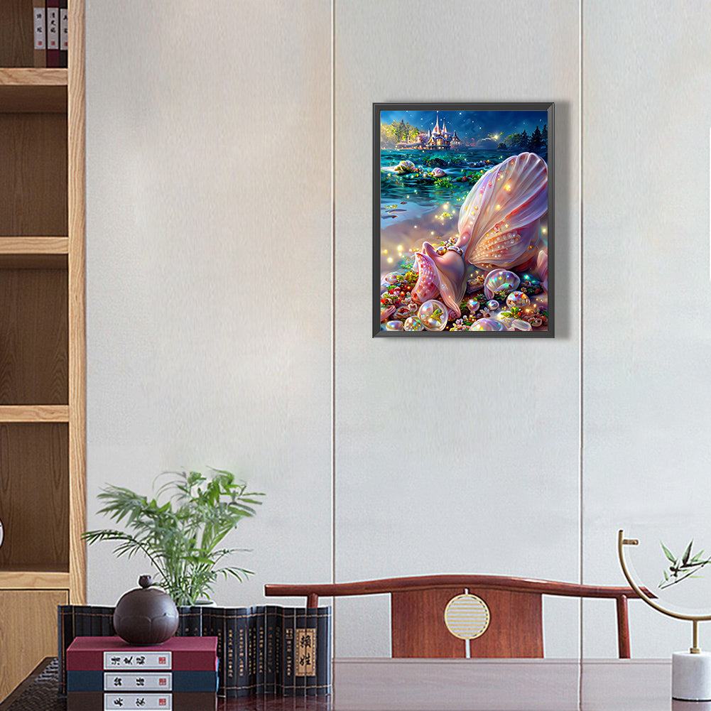 Beach Pearl Shell - Full Square Drill Diamond Painting 30*40CM