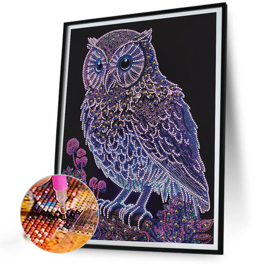 Owl - Special Shaped Drill Diamond Painting 30*40CM