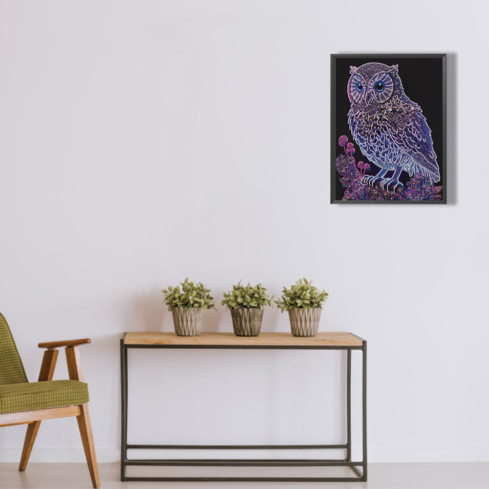 Owl - Special Shaped Drill Diamond Painting 30*40CM