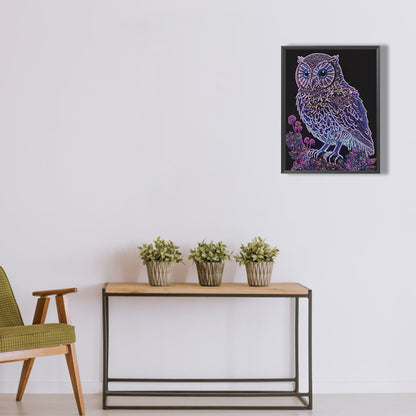 Owl - Special Shaped Drill Diamond Painting 30*40CM