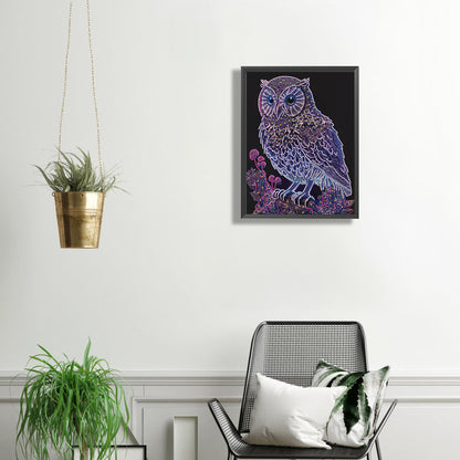 Owl - Special Shaped Drill Diamond Painting 30*40CM