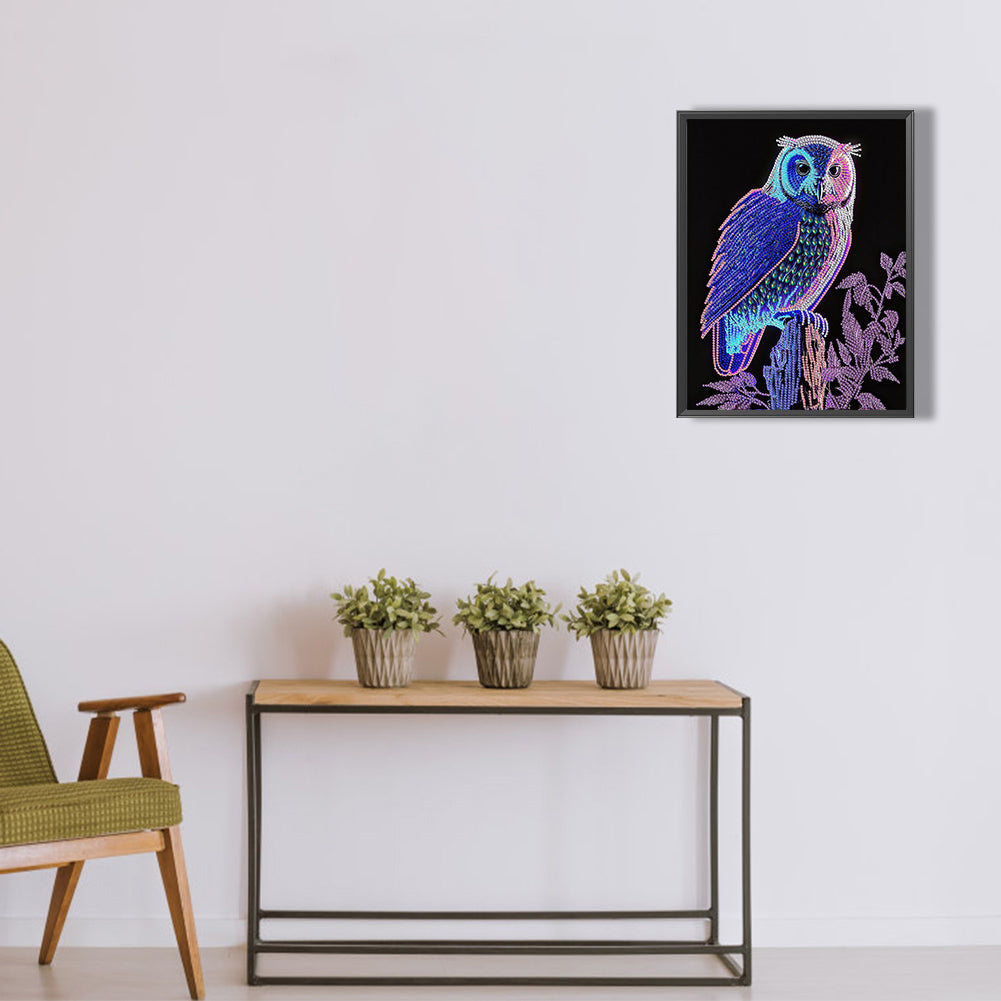 Owl - Special Shaped Drill Diamond Painting 30*40CM