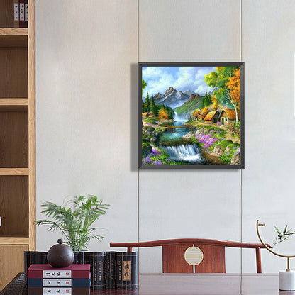 Outdoor Garden-O650*50cm(canvas) full-square drill diamond painting