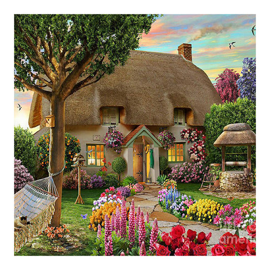 Outdoor Garden-O650*50cm(canvas) full-square drill diamond painting