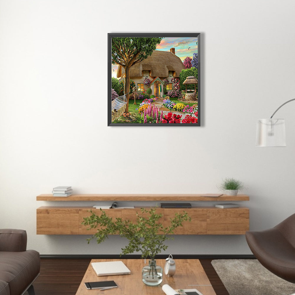 Outdoor Garden-O650*50cm(canvas) full-square drill diamond painting