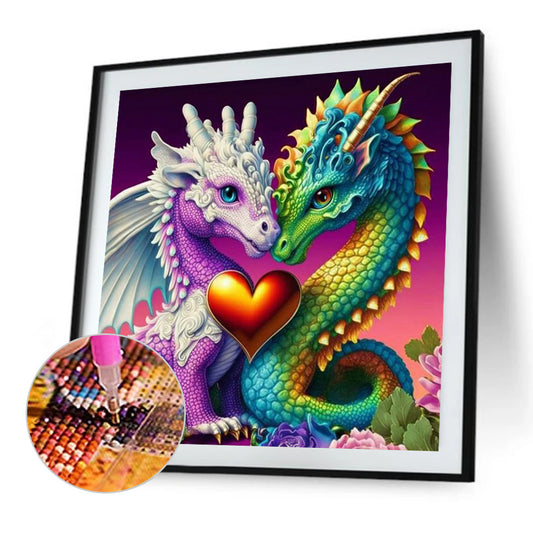 Rainbow Pterosaur - Full Round Drill Diamond Painting 30*30CM