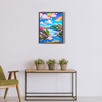 Rainbow Clouds - Full Round Drill Diamond Painting 30*40CM