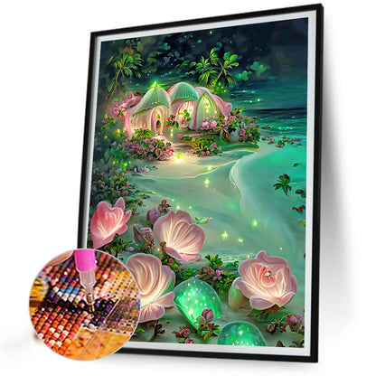 Green Beach - Full Round Drill Diamond Painting 30*40CM