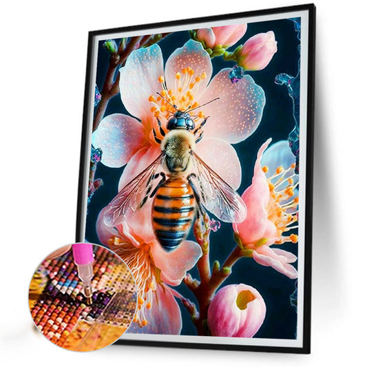 Flower Bee - Full Round Drill Diamond Painting 30*40CM