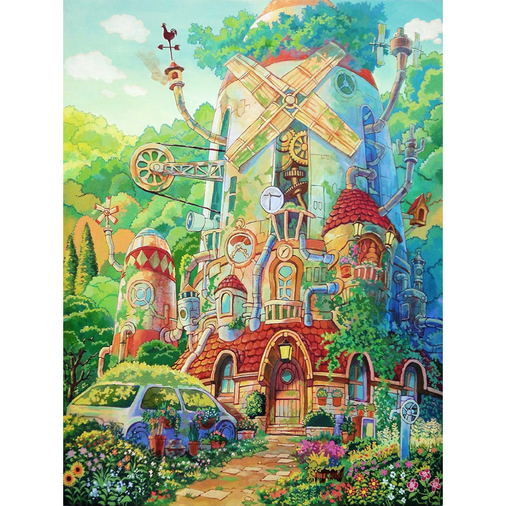 Forest Cabin - Full Round Drill Diamond Painting 40*50CM