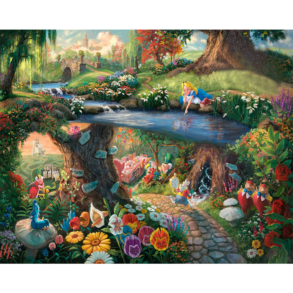 Alice In Wonderland - Full Round Drill Diamond Painting 50*40CM