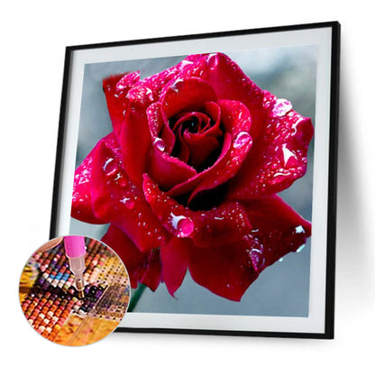 Red Rose - Full Round Drill Diamond Painting 50*50CM