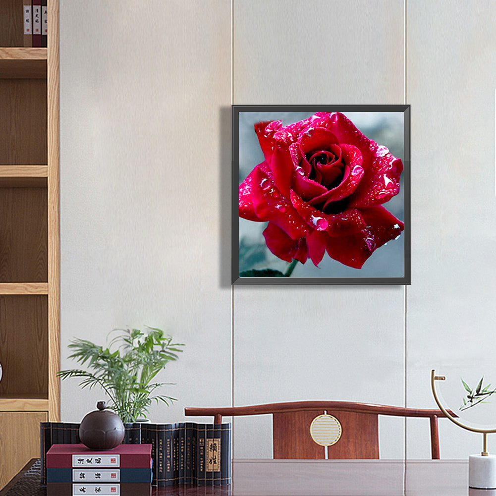 Red Rose - Full Round Drill Diamond Painting 50*50CM