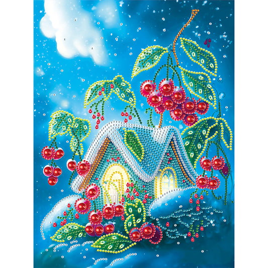 Fairy Tale Cottage With Beautiful Grass And Trees - Special Shaped Drill Diamond Painting 30*40CM