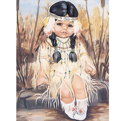 Little Girl Character Series - Full Square Drill Diamond Painting 50*60CM