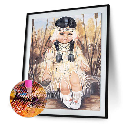 Little Girl Character Series - Full Square Drill Diamond Painting 50*60CM