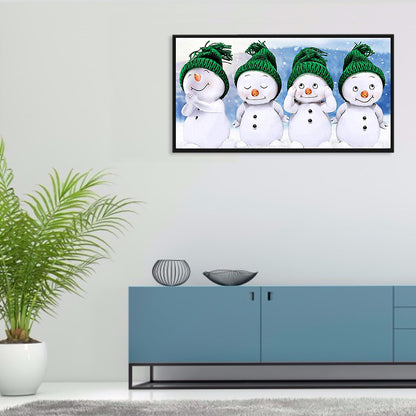 Snowman-O680*40cm(picture) full-square drill diamond painting