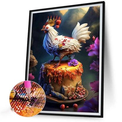 Rooster Independence - Full Round Drill Diamond Painting 30*40CM