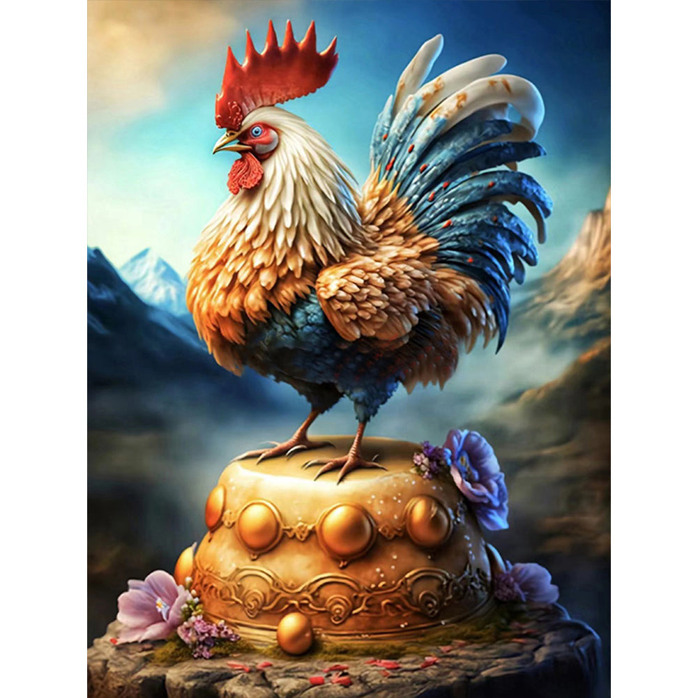 Rooster Independence - Full Round Drill Diamond Painting 30*40CM