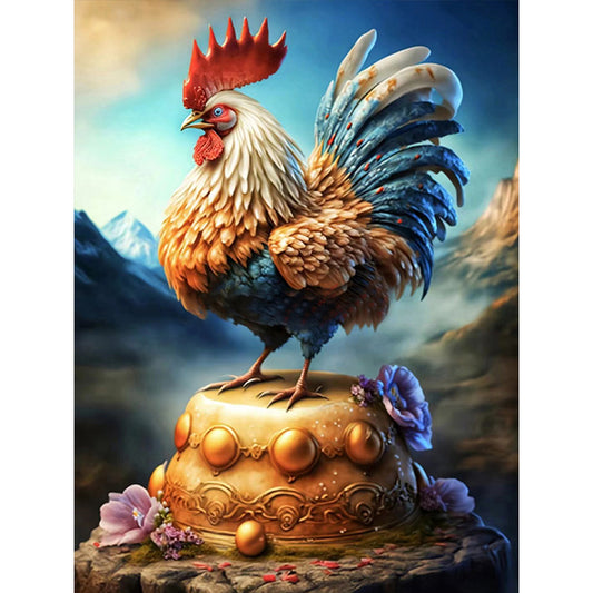 Rooster Independence - Full Round Drill Diamond Painting 30*40CM