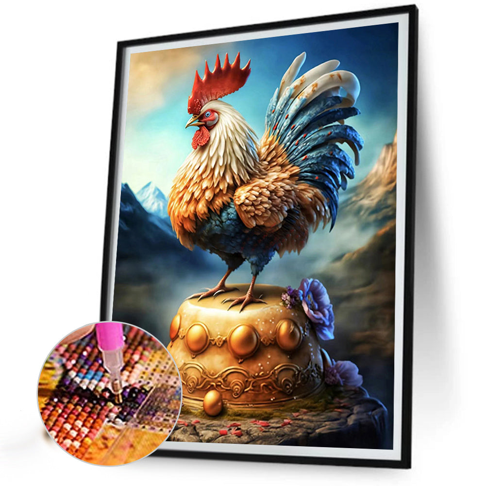 Rooster Independence - Full Round Drill Diamond Painting 30*40CM