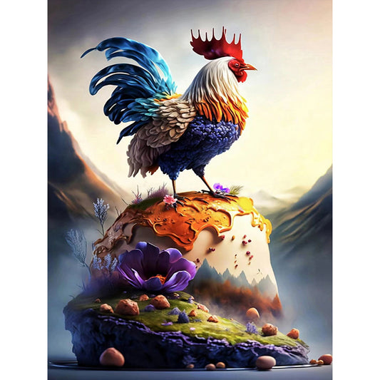 Rooster Independence - Full Round Drill Diamond Painting 30*40CM