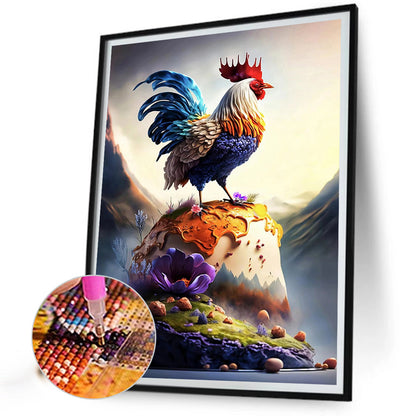 Rooster Independence - Full Round Drill Diamond Painting 30*40CM