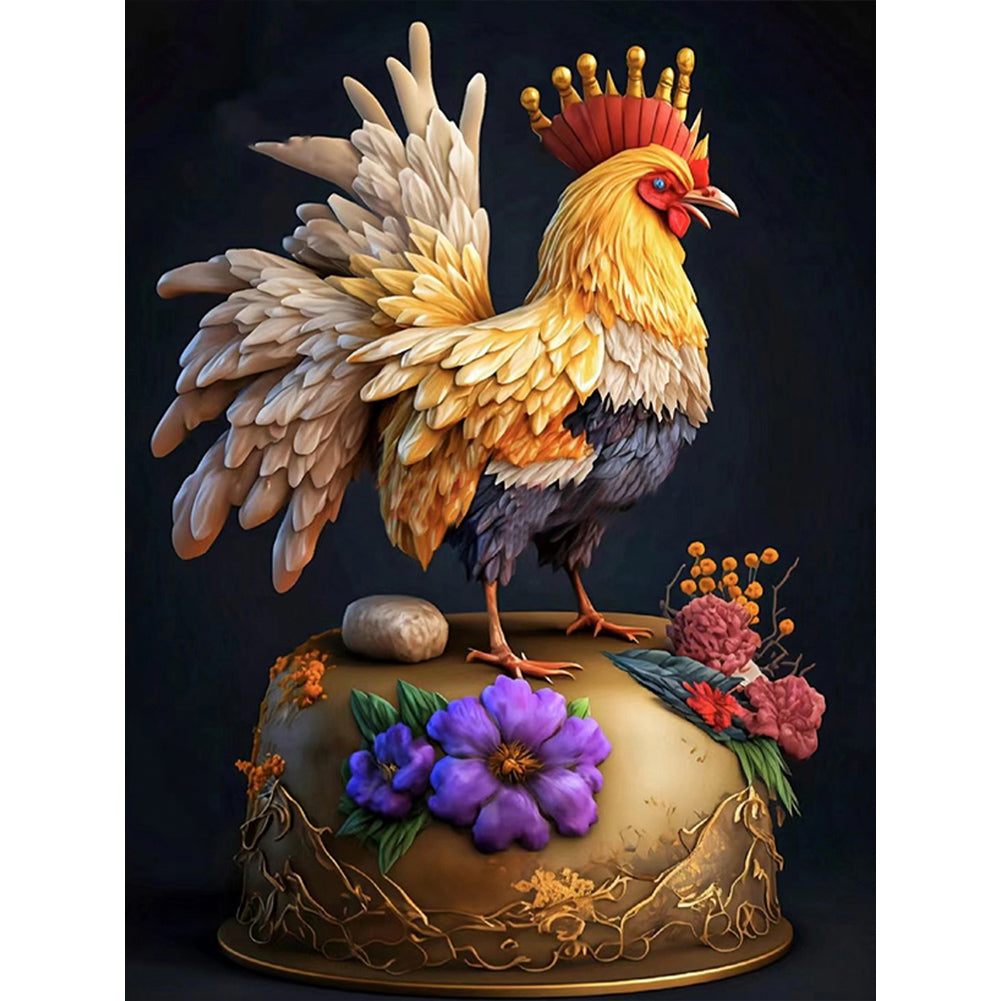 Rooster Independence - Full Round Drill Diamond Painting 30*40CM