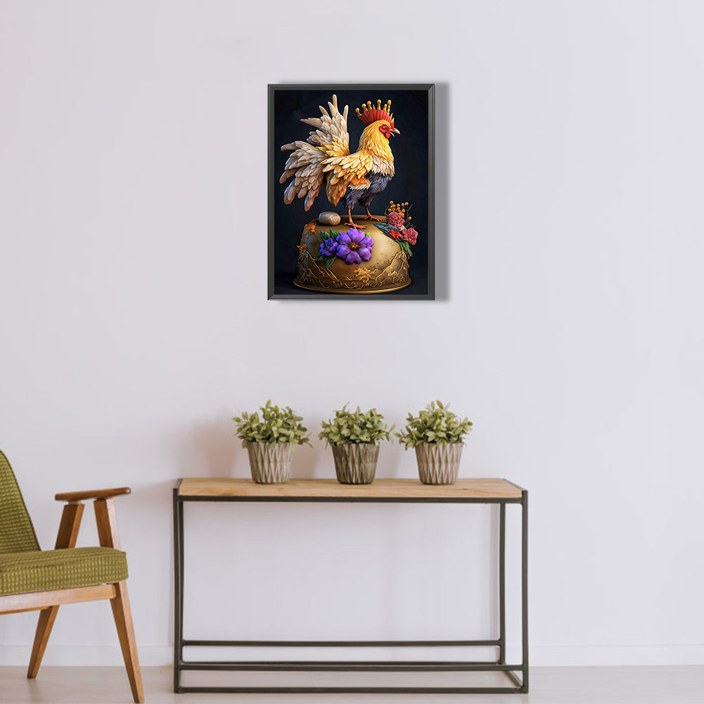 Rooster Independence - Full Round Drill Diamond Painting 30*40CM