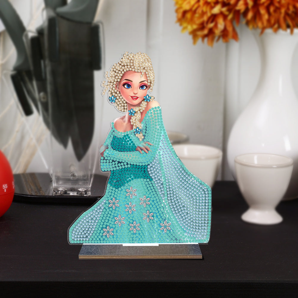 DIY Crystal Diamond Ornament Art Crafts Wooden Point Drilling Ornament Kids Gift