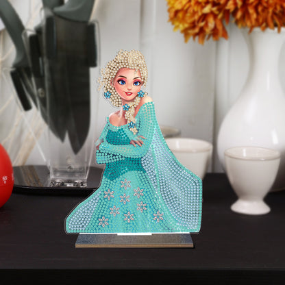 DIY Crystal Diamond Ornament Art Crafts Wooden Point Drilling Ornament Kids Gift