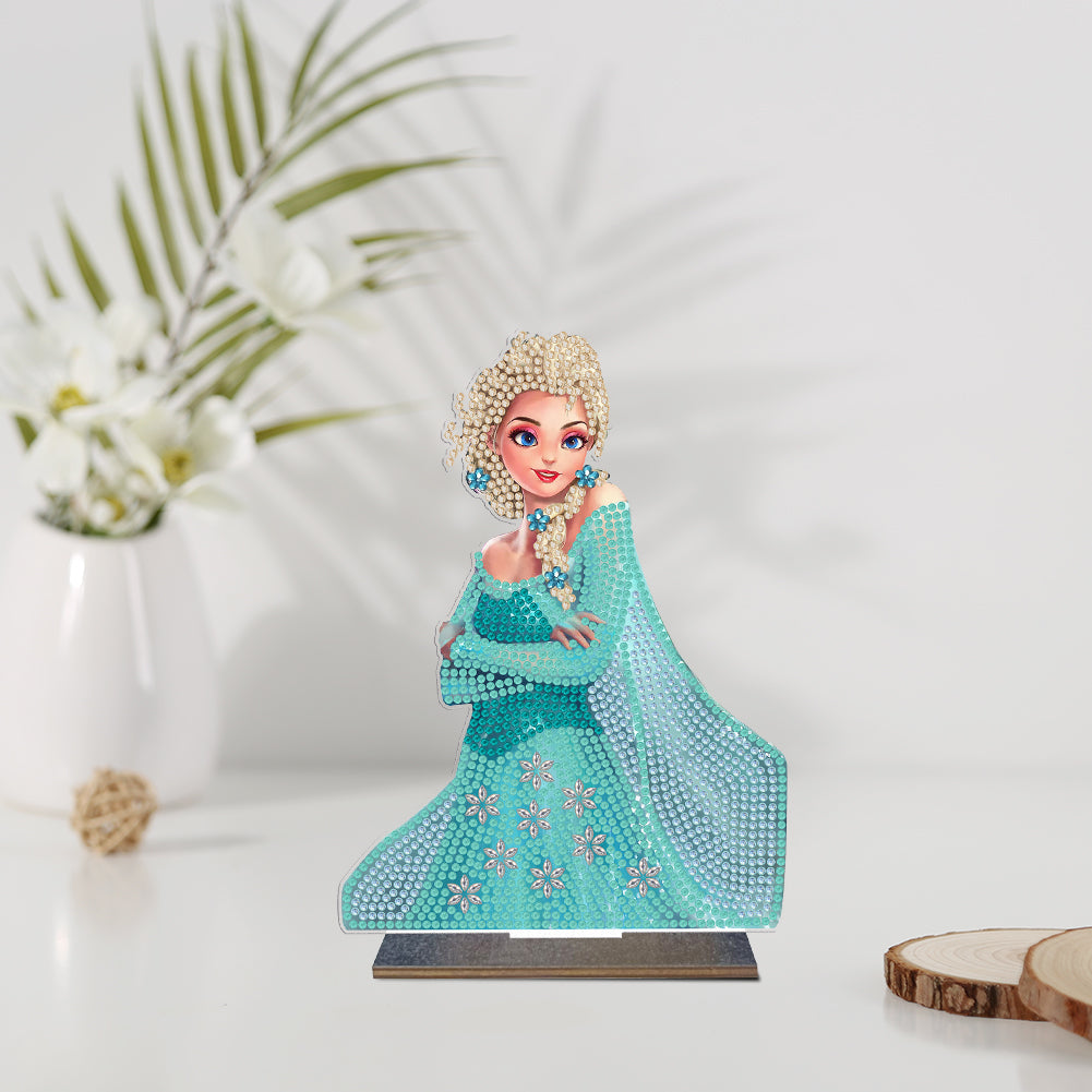 DIY Crystal Diamond Ornament Art Crafts Wooden Point Drilling Ornament Kids Gift