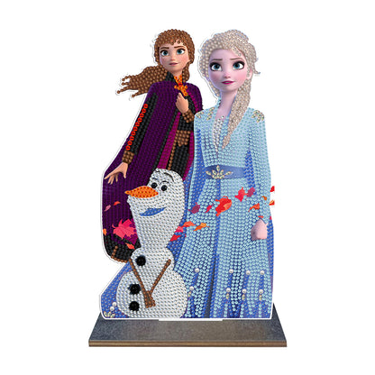 DIY Crystal Diamond Ornament Art Crafts Wooden Point Drilling Ornament Kids Gift