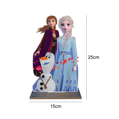 DIY Crystal Diamond Ornament Art Crafts Wooden Point Drilling Ornament Kids Gift