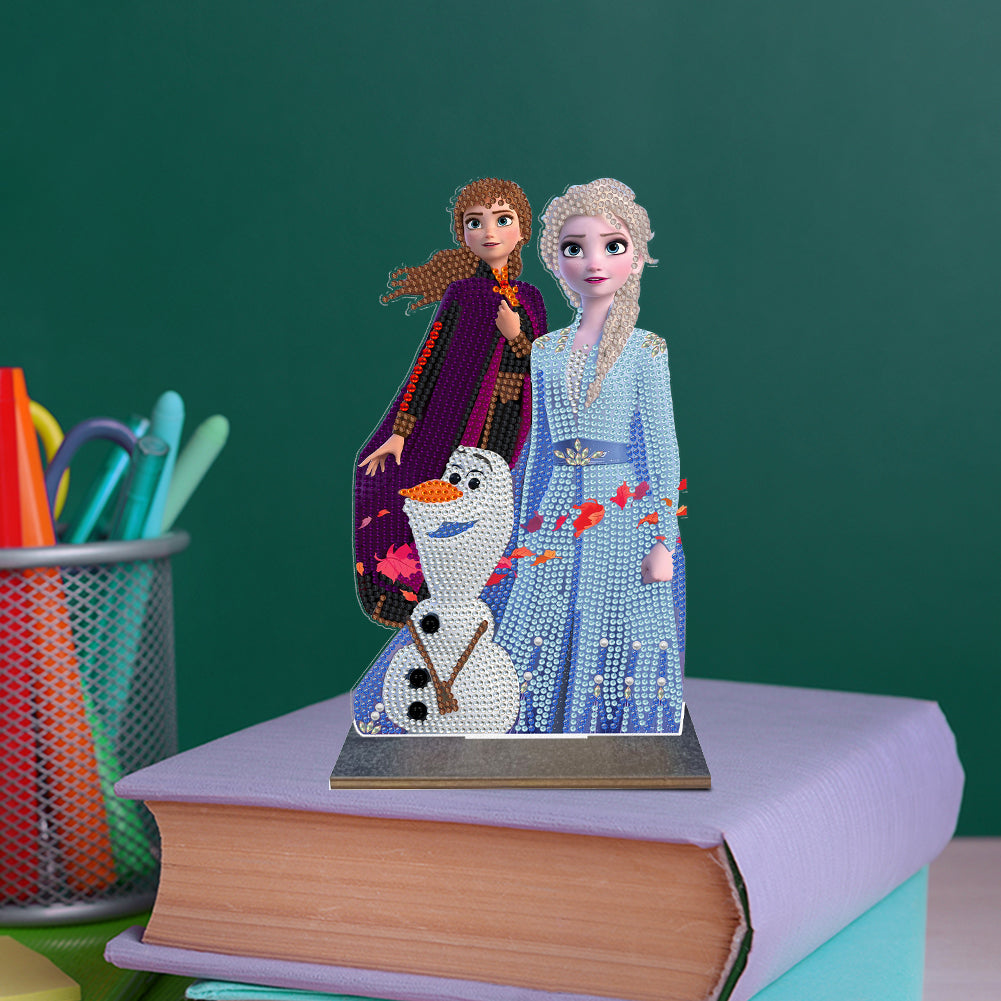 DIY Crystal Diamond Ornament Art Crafts Wooden Point Drilling Ornament Kids Gift