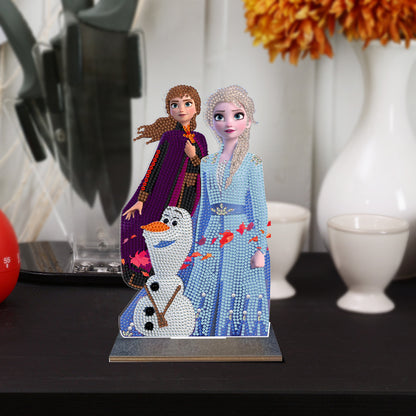 DIY Crystal Diamond Ornament Art Crafts Wooden Point Drilling Ornament Kids Gift