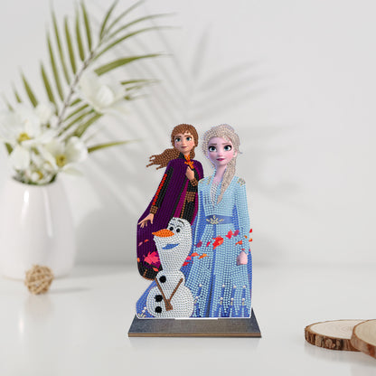 DIY Crystal Diamond Ornament Art Crafts Wooden Point Drilling Ornament Kids Gift