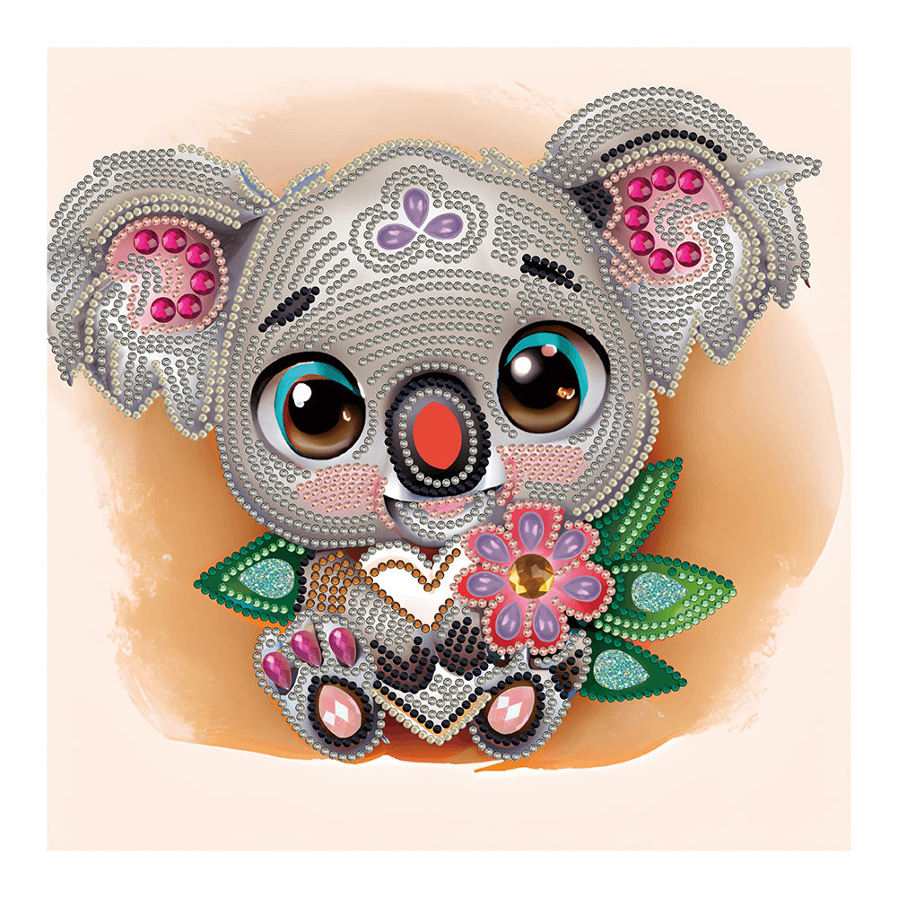 Cartoon Koala Holding Love - Special Shaped Drill Diamond Painting 30*30CM