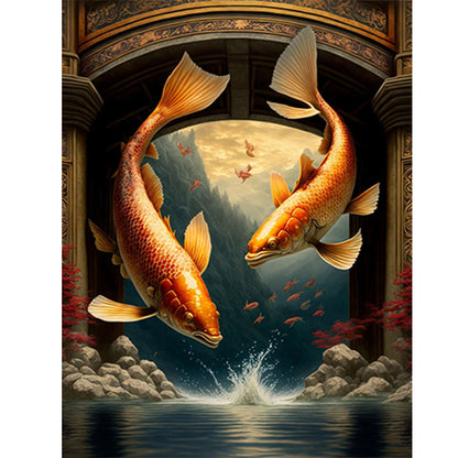Koi Carp - Full Square Drill Diamond Painting 30*40CM