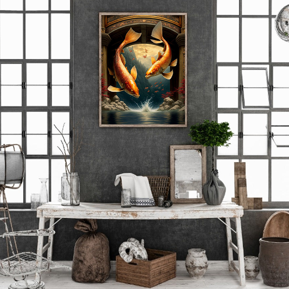 Koi Carp - Full Square Drill Diamond Painting 30*40CM
