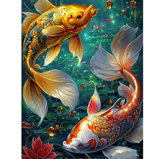 Koi Carp - Full Square Drill Diamond Painting 30*40CM