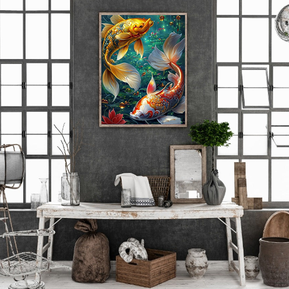 Koi Carp - Full Square Drill Diamond Painting 30*40CM