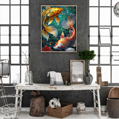 Koi Carp - Full Square Drill Diamond Painting 30*40CM