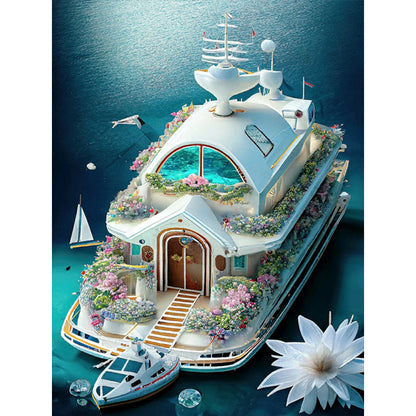 Flower Cruise - Full Round Drill Diamond Painting 30*40CM