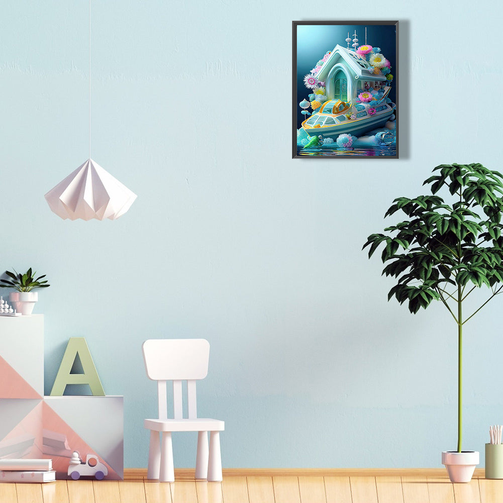 Flower Cruise - Full Round Drill Diamond Painting 30*40CM
