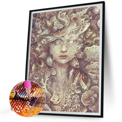 Personality Girl - Full Round Drill Diamond Painting 30*40CM