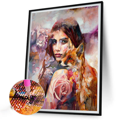 Personality Girl - Full Round Drill Diamond Painting 30*40CM