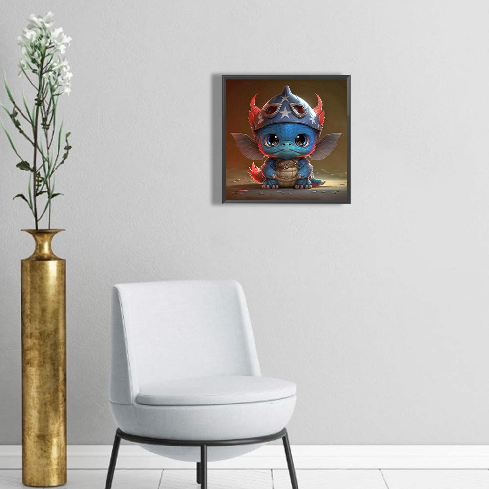 Marvel Captain America Dragon - Full Round Drill Diamond Painting 30*30CM